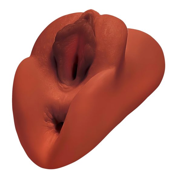 PDX Double Stroker - 2in1 realitätsnaher Masturbator (braun)