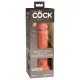 King Cock Elite 8 - Saugnapf Dildo (20cm) - dunkle Natur