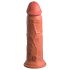 King Cock Elite 8 - Saugnapf Dildo (20cm) - dunkle Natur