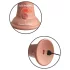 King Cock Elite 6 - Vibrator mit Saugnapf (15 cm) - naturfarben