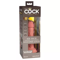   King Cock Elite 6 - lebensechter Vibrator 15cm (dunkel natur)