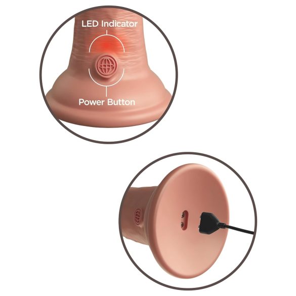 King Cock Elite 6 - lebensechter Vibrator 15cm (dunkel natur)