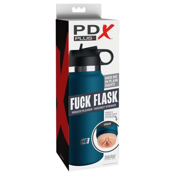 Fuck Flask Private Pleaser - Masturbator im Flaschen-Design (blau-natur)
