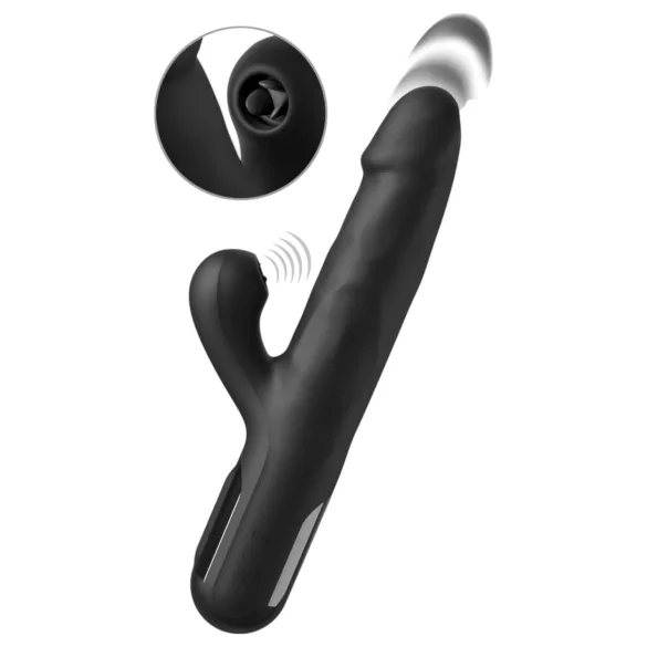 Fetisch - 3-motoriger Stoß-Vibrator (schwarz)