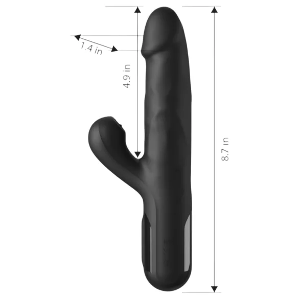 Fetisch - 3-motoriger Stoß-Vibrator (schwarz)