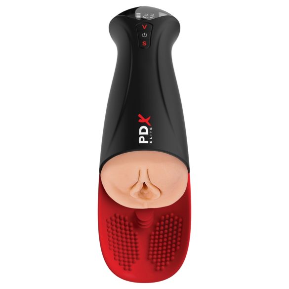 PDX Elite Fuck-O-Mat Pro XL - stimuliertes Saug- und Vibrationsgerät (schwarz)
