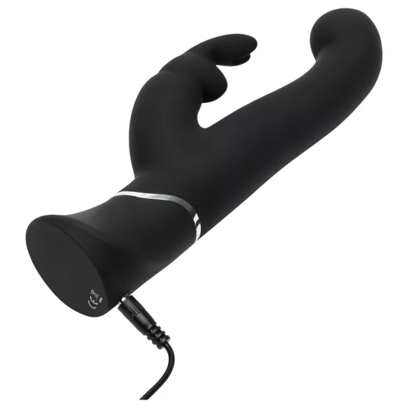 Happyrabbit G-Punkt - Wiederaufladbarer Vibrator mit Klitorisarm (Schwarz)