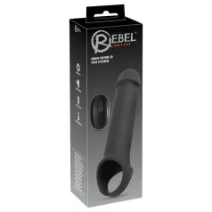 Rebel - Akku Penis-Mantel mit Funk Vibration (Schwarz)