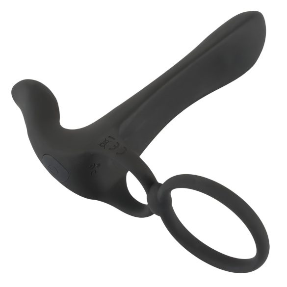 Black Velvet - Akku, 2in1 Paarvibrator & Penisring (schwarz)