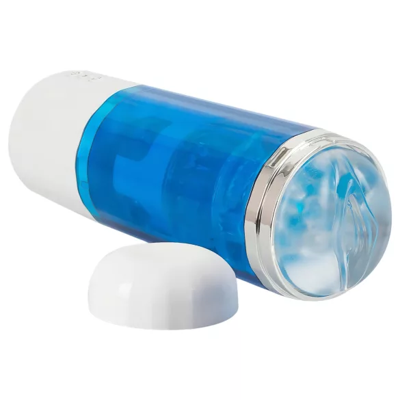 You2Toys - Akku-Rotations-Stoßmasturbator (blau-weiß)