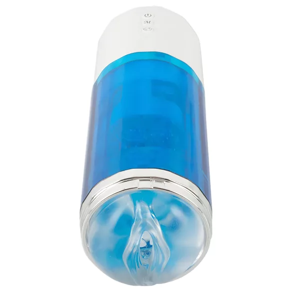 You2Toys - Akku-Rotations-Stoßmasturbator (blau-weiß)