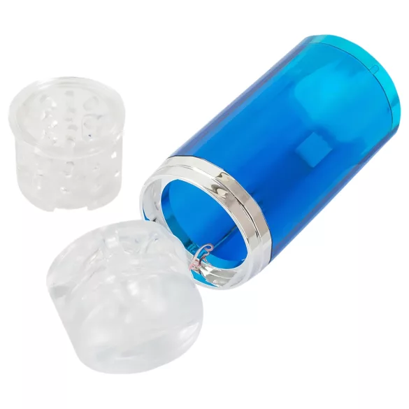You2Toys - Akku-Rotations-Stoßmasturbator (blau-weiß)