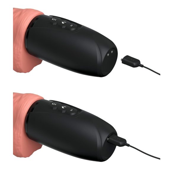 King Cock Plus 6,5 - Stößender Vibe mit Hoden - Natur