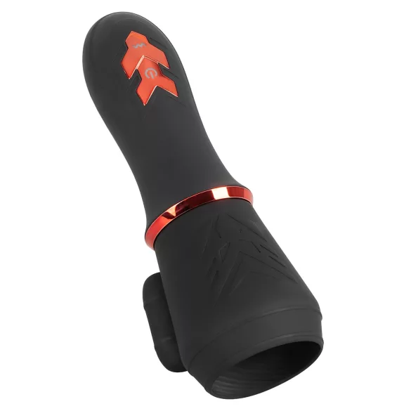 Rebel - Akku-Power, 2-Motoren Eichelvibrator (schwarz)