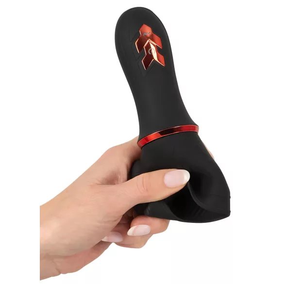 Rebel - Akku-Power, 2-Motoren Eichelvibrator (schwarz)