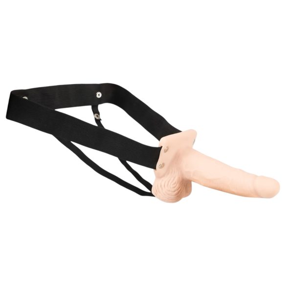 You2Toys Strap-on - hohler Vibrator zum Anschnallen (natur)