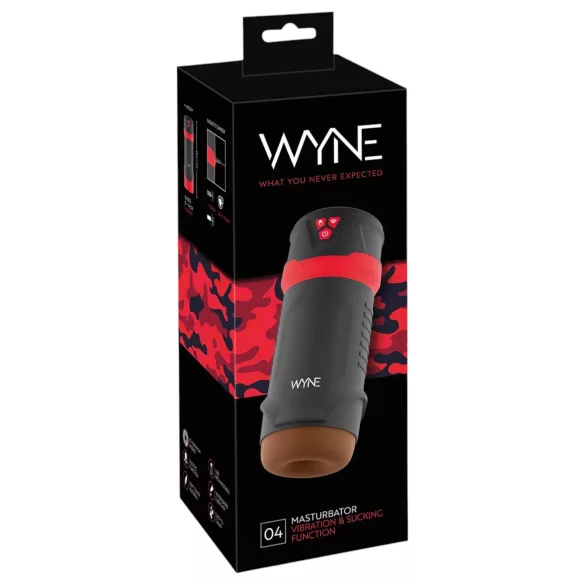 WYNE 04 - Akku Masturbator, vibrierend-saugend (braun)