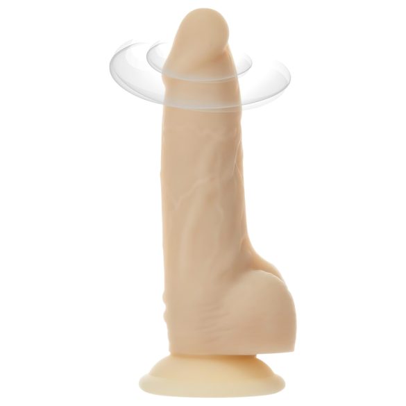 Naked Addiction Rotating 7 - Drehkopf Vibrator (18cm) - Hautfarben