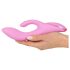 SMILE Nodding - Akkuvibrator mit Klitorisstimulator (Pink)