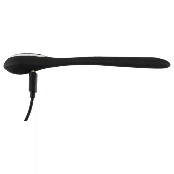Penis Plug Dilator - wiederaufladbarer, vibrierender Dilator (1 cm, schwarz)