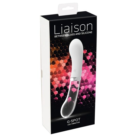 You2toys Liaison – Silikon-Glas LED Vibrator (transparent-weiß)