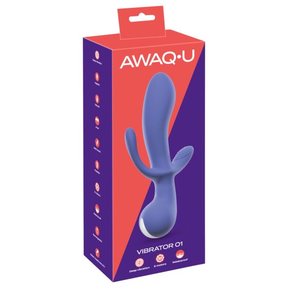 AWAQ.U 1 - Akku-Vibrator mit 3 Armen (Lila)