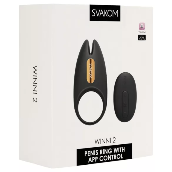 Svakom Winni 2 - Vibrationspenisring mit App- und Fernbedienungssteuerung für Männer (schwarz)