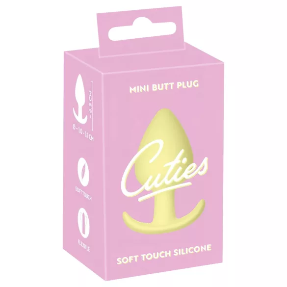 Cuties Mini Butt Plug - Silikon-Analplug (gelb, 3,1 cm)