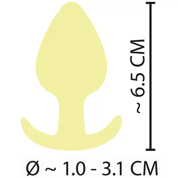 Cuties Mini Butt Plug - Silikon-Analplug (gelb, 3,1 cm)