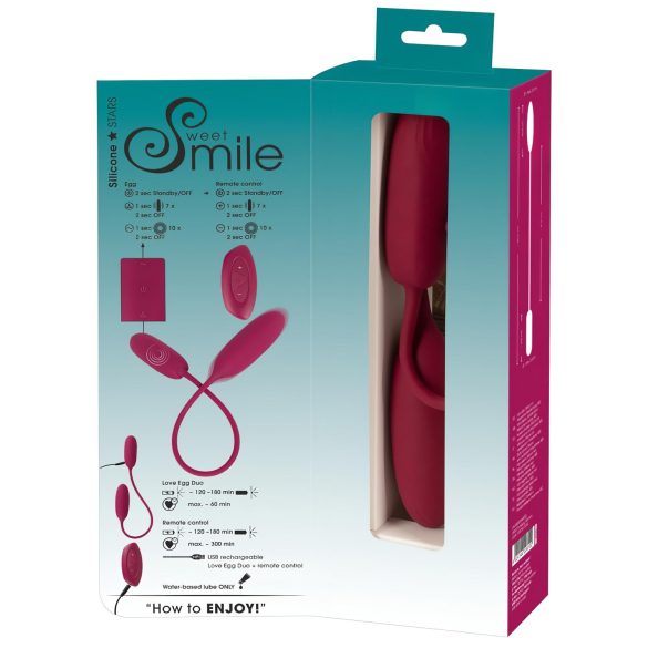 Smile Love Egg Duo - vibrierendes Ei (Po+Vagina)