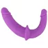 SMILE - lila-schwarzes Strap-On-Duo-Dildo mit Unterteil