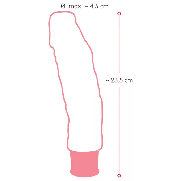 Nature Skin - lebensnaher Vibrator - hautfarben (23cm)