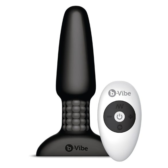 b-Vibe - Dreh-Perlen, Akku Analdildo (schwarz)