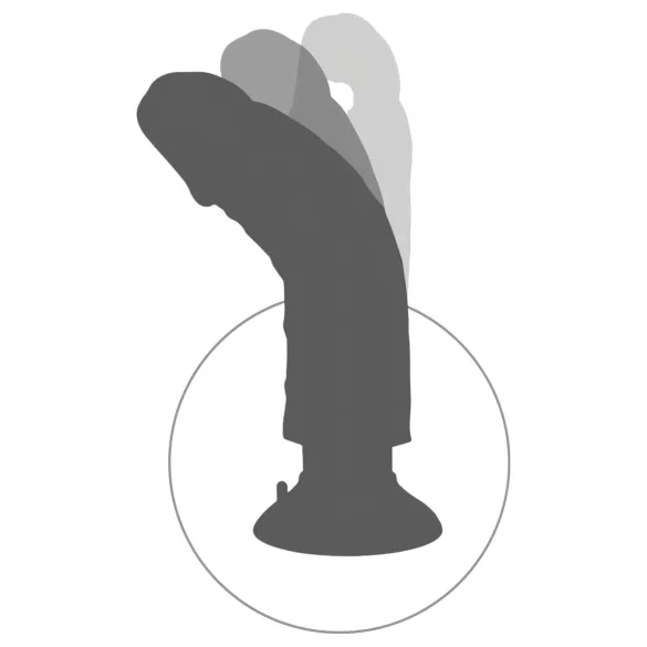 King Cock 7 Saugnapf-Vibrator (18 cm) - hautfarben