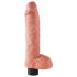 King Cock 10 Saugfuß-Vibrator (25 cm) - natur