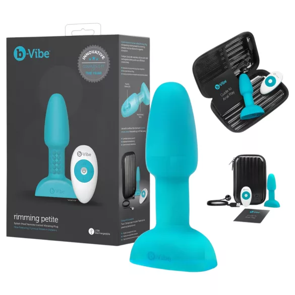 b-Vibe Rimming - Rotierender Perlen Analvibrator (Türkis)