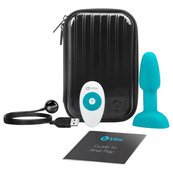 b-Vibe Rimming - Rotierender Perlen Analvibrator (Türkis)