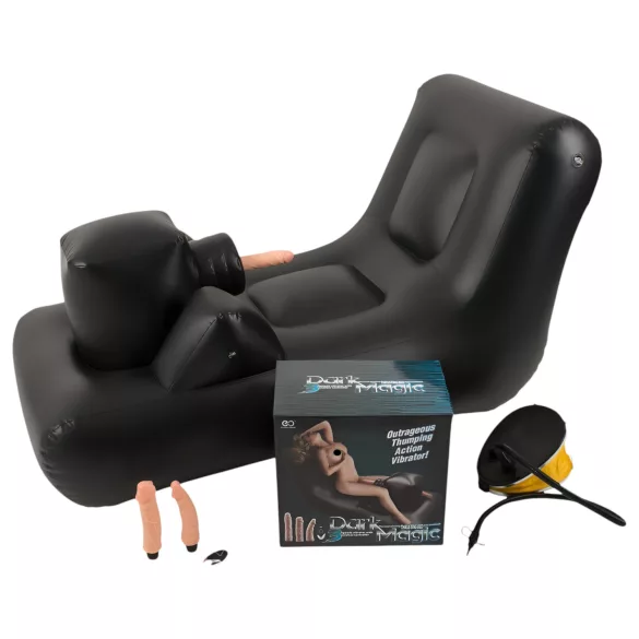 Dark Magic - Elektrische Sexmaschine mit Bett (schwarz)