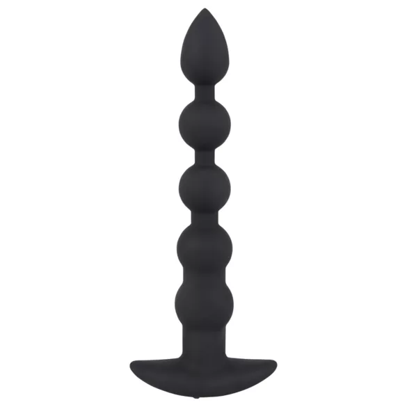 Black Velvets - wiederaufladbarer Analvibrator mit 5 Perlen (schwarz)