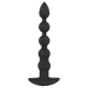 Black Velvets - wiederaufladbarer Analvibrator mit 5 Perlen (schwarz)