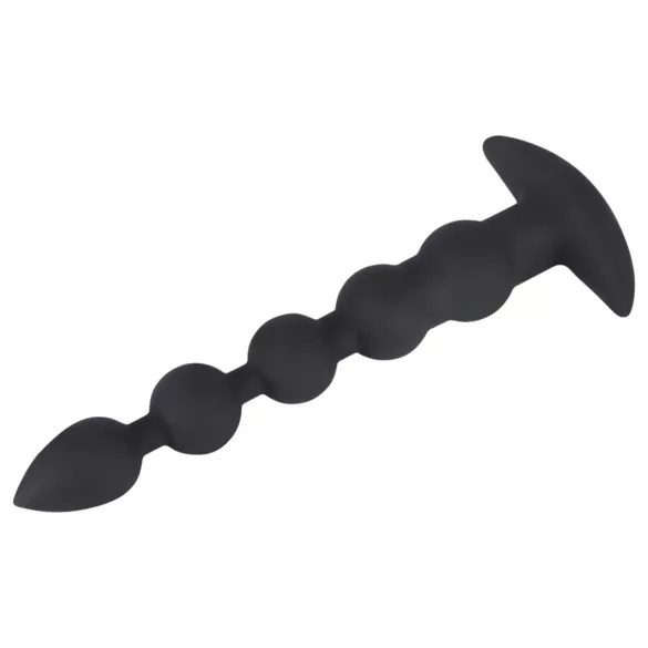 Black Velvets - wiederaufladbarer Analvibrator mit 5 Perlen (schwarz)