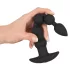 Black Velvets - wiederaufladbarer Analvibrator mit 5 Perlen (schwarz)