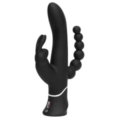   Happyrabbit Triple - Akku-Klitoris- und Analvibrator (schwarz)