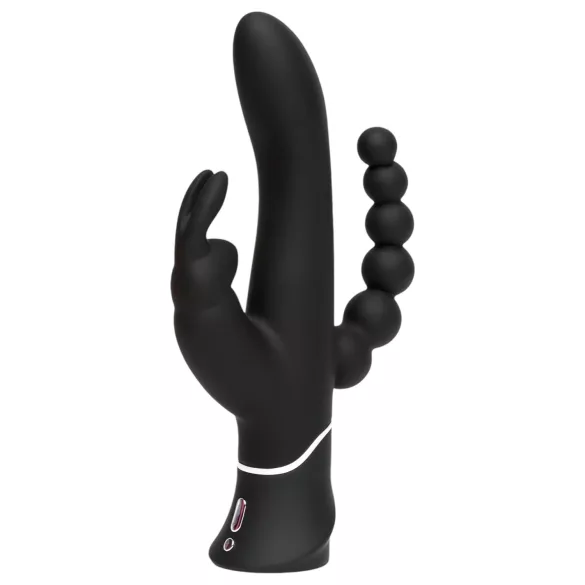Happyrabbit Triple - Akku-Klitoris- und Analvibrator (schwarz)