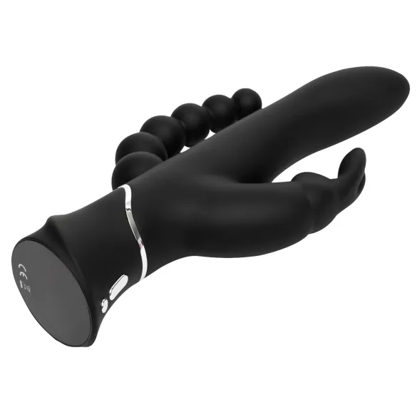 Happyrabbit Triple - Akku-Klitoris- und Analvibrator (schwarz)