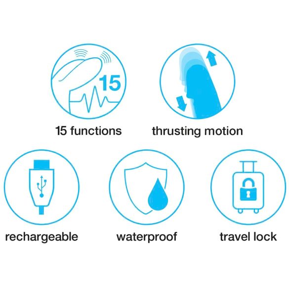 Happyrabbit Thrusting - Akku Löstab-Vibrator mit Klitorisarm (pink)