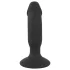 Black Velvet - Akkubetriebener Penis-Analvibrator (schwarz)