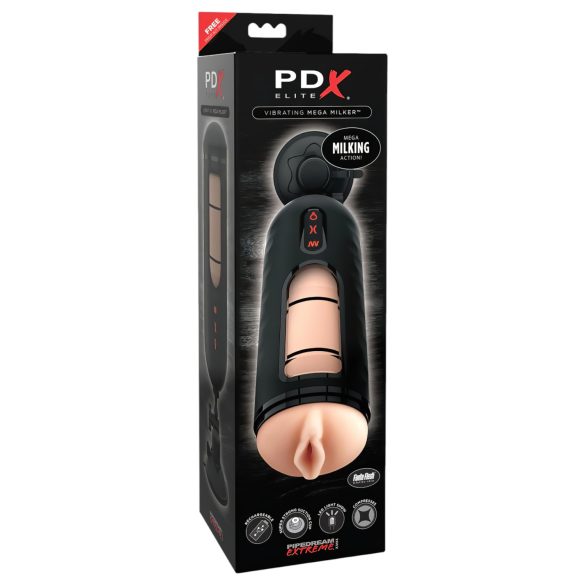 PDX Elite Mega Milker - Vibrations-Masturbator (schwarz)
