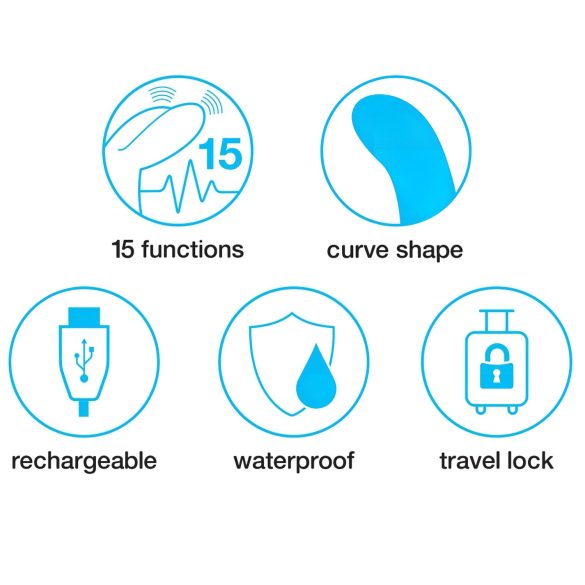 Happyrabbit Curve Slim - wasserdichter Klitoris-Vibrator mit Arm (pink)