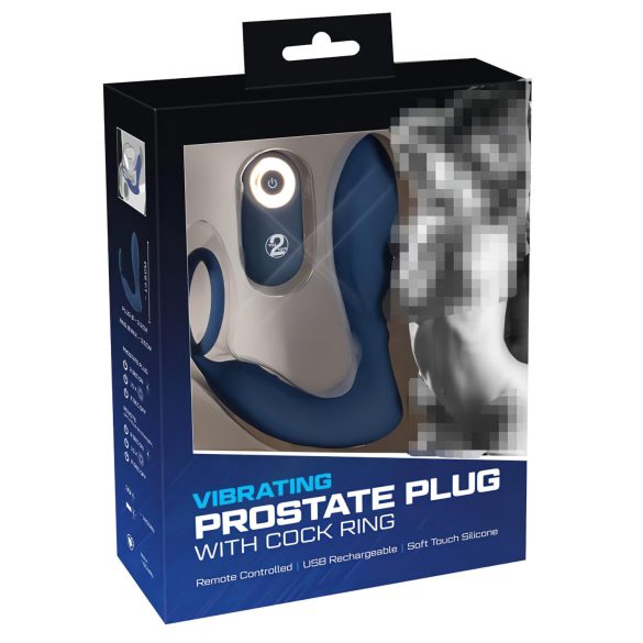 You2Toys Prostata Plug - Analvibrator mit Penisring (blau)